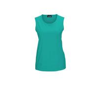 Trägertop GOLDNER "Kurzgröße Gepflegtes Top in formstabiler Ware", Damen, Gr. 24, blau (türkis), Obermaterial: 82% Polyester PES. 18% Elasthan EL., Sonstiges, Tops Trägertop, ohne (79400665-24) türkis