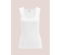 Trägertop MADELEINE "Tanktop Ärmelloses Rippen-Top", Damen, Gr. 38, weiß, Obermaterial: 46% Baumwolle CO. 46% Modal CMD. 8% Elasthan EL., Modern, normal, Tops Trägertop (57396038-38) weiß