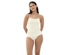 Trägertop MEY "SERIE EMOTION", Damen, Gr. 40, beige (champagner), Feinripp, Obermaterial: 50% Viskose, 46% Polyamid, 4% Elasthan, körpernah hüftbedeckend, tiefer Rundhals, Tops Trägertop, ohne auftrag