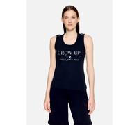 T-Shirt BETTY BARCLAY "Damen mit Rippenstruktur", Damen, Gr. 42, schwarz (dunkelblau), Rippware, Obermaterial: 95% Baumwolle, 5% Elasthan, tailliert normal, Rundhals, Shirts T-Shirt (97378123-42) dunk