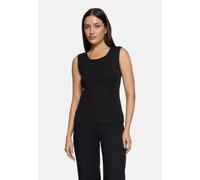 Trägertop mit Rippenstruktur Schwarz Damen
