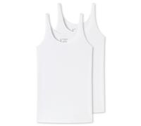 Schiesser Damen 2er Pack Trägertop weiß 175994-100 - 38