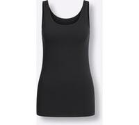 Trägertop UNCOVER BY SCHIESSER "Uncover Cotton", Damen, Gr. M, schwarz (000, schwarz), Single Jersey, Obermaterial: 95% Baumwolle, 5% Elasthan, figurbetont hüftbedeckend, tiefer Rundhals, Tops Trägert