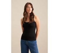 Shirttop SEIDENSTICKER "Schwarze Rose", Damen, Gr. XS, schwarz, 95% Baumwolle 5% Elastan, ohne Ärmel, Tops, Ohne Arm Rundhals (14751725-XS) schwarz