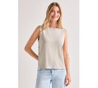 Trägertop STREET ONE, Damen, Gr. 40, clay sand, Stoff, 48% Polyester, 48% Viskose, 4% Elasthan, unifarben, normal normal, Rundhals, abgesteppt, Tops Trägertop, aus Jersey in Unifarbe (84737167-40) cla