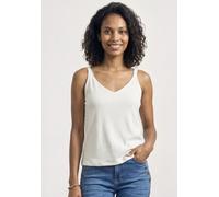 Trägertop STREET ONE, Damen, Gr. 40, sanftes weiß, Stoff, 95% Viskose, 5% Elasthan, unifarben, normal normal, V-Ausschnitt, abgesteppt, Tops Trägertop, mit V-Ausschnitt (75935655-40) sanftes weiß