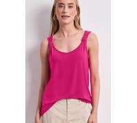 Trägertop STREET ONE, Damen, Gr. 44, magenta dream, Stoff, 95% Viskose, 5% Elasthan, unifarben, regular fit normal, V-Ausschnitt, abgesteppt, Tops Trägertop, aus stretchigem Viskosematerial (77182459-
