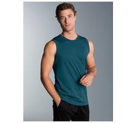 Trägertop TRIGEMA "TRIGEMA Trägershirt aus Single-Jersey", Herren, Gr. XL, blau (petrol), 100% Baumwolle, Basic, Tops Trägertop (76825932-XL)