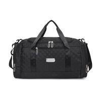 Tragbare Gepäcktasche 1 stücke Oxford Textil Zipper Reisetasche Große Kapazität Einfarbig Einfache Schulter Tasche Weiche Vielseitige Reise Reisetaschen(Black)