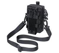 Tragbare Hüftgürteltasche mit Schultergurt, kompakte Outdoor-Tasche, Wasserflasche, Telefon, einfache Handhabung, Hüfttasche für Handy, Schwarz , Einheitsgröße