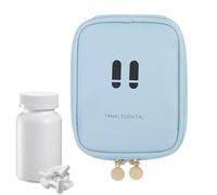 Tragbare Kosmetiktasche, Reise-Make-up-Tasche, Kulturbeutel, Reise-Make-up-Organizer, kompakt, geruchsresistent, tragbar, blau, Consulte la descripción, Siehe Beschreibung