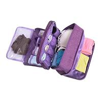 Tragbare Multifunktions-Aufbewahrungstasche für BH/Socken/Kosmetik, Kulturbeutel, für Damen und Herren, Violett, Einheitsgröße