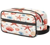 Tragbarer Reise-Kulturbeutel, Muschel, Seestern, Ozean, Meer, Make-up-Organizer, Kulturbeutel, Großer Kulturbeutel, Kosmetiktasche Für Damen, Herren, Mädchen, Jungen