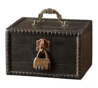 Tragbarer Schmuckkoffer für holz für griff für deko Box Tragbarer(H) | Nostalgisches für retro-Design, filigrane Details, elegante für optik, handgefertigte Verarbeitung, klassischer Look