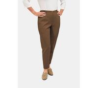 Trageangenehme Rippenhose Klassik-Schnitt braun 54 7/8-Länge