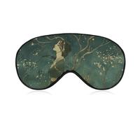 Tragen einer grünen Schlafmaske für Damen und Herren, Seitenschläfer-Augenabdeckung mit verstellbarem Riemen, weich, atmungsaktiv, Verdunkelungsmaske, rutschfest, tiefes Schlafen, Reisezubehör