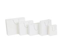 Tragetasche 54x14x44+6cm weiß mit BW Kordel