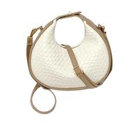 Tragetasche aus PU-Leder, Umhängetaschen für Damen, modische Umhängetasche - Wochenendtasche für Damen, modische Einkaufstasche für unterwegs, Einkaufen, Reisen, Dating, Weiß, riferimento alla