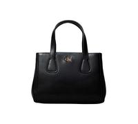 Tragetasche CALVIN KLEIN "CK MINI TOTE CROSSBODY", Damen, Gr. B/H/T: 20cm x 14cm x 7cm, schwarz, Lederimitat, Polyester, Taschen, Umhängetasche, Schultertasche mit Logoschriftzug (61028044-0) schwarz