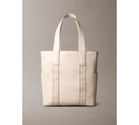 Tragetasche CALVIN KLEIN "WEBBING STRAP TOTE", Damen, Gr. B/H/T: 31cm x 36cm x 11cm, chateau, old silber, Lederimitat, Taschen, Henkeltasche, Schultertasche, Handtasche Damen (79703149-0) chateau, old