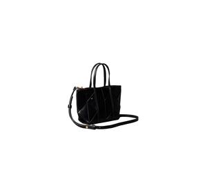 Tragetasche CALVIN KLEIN "WOVEN MINI TOTE CROSSBODY", Damen, Gr. B/H/T: 25cm x 15cm x 7cm, schwarz, Lederimitat, unifarben, Taschen, Mini Bag, Umhängetasche, Schultertasche mit modischer Struktur (533