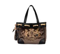 Tragetasche JUICY COUTURE "DAYDREAMER LARGE DOUBLE HANDLE Damen", Damen, Gr. B/H/T: 13cm x 29cm x 13cm onesize, braun (chocolate), Polyester, Polyurethan, Taschen, Tragetasche Damen, Shopper, Einkaufs