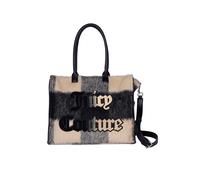 Tragetasche JUICY COUTURE "IRIS TAPESTRY L. SHOPPING BAG Damen", Damen, Gr. B/H/T: 16cm x 31cm onesize, schwarz, Polyester, Polyurethan, Taschen, Tragetasche Damen, Shopper, Einkaufstasche, Fashion, L