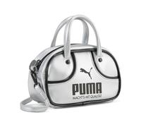 Tragetasche PUMA "1976 Metallic Micro 2,5 l Grip-Bag Erwachsene", Gr. B/H/T: 28cm x 10cm x 7cm onesize, silber (glacial gray schwarz), Polyester, Taschen (82661052-0) glacial gray schwarz