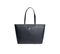 Tragetasche TOMMY HILFIGER "IM LATAM SIDE CORP TOTE", Damen, Gr. B/H/T: 47cm x 27cm x 15cm, dunkelblau, Lederimitat, Taschen, Damen Schultertasche, Handtasche mit doppeltem Henkel (88598368-0) dunkelb