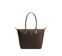 1100000002199 TOMMY HILFIGER "POPETTE TOTE", Damen, Gr. B/H/T: 31cm x 31cm x 13cm, braun, Leder, Nylon, unifarben, Taschen, Damen Handtasche, Schultertasche mit kontrastfarbigen Henkeln (99325950-0) b