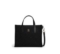 Tragetasche TOMMY HILFIGER "TH CITY MINI TOTE MONO NYLON", Damen, Gr. B/H/T: 27cm x 21,5cm x 10,5cm, schwarz, Textil, Taschen, Damen Schultertasche, Businesstasche mit TH-Logoprägung (60709449-0) schw