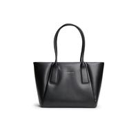 Tragetasche TOMMY HILFIGER "TH ESSENTIAL TOTE", Damen, Gr. B/H/T: 44cm x 27cm x 17cm, schwarz, Lederimitat, Taschen, Damen Schultertasche, Henkeltasche mit goldfarbener Logoprägung (14201203-0) schwar