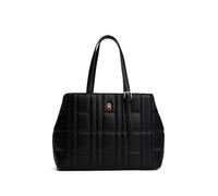 Tragetasche TOMMY HILFIGER "TH FEMININE TOTE", Damen, Gr. B/H/T: 37cm x 27cm x 17cm, schwarz, Lederimitat, unifarben, Taschen, Damen Umhängetasche, Schultertasche, mit verlängerbarem Henkel (43001819-