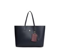 Tragetasche TOMMY HILFIGER "TH ICON TOTE MONO", Damen, Gr. B/H/T: 50cm x 33cm x 15cm, dunkelblau, Lederimitat, Taschen, Damen Schultertasche, Businesstasche mit doppeltem Tragegriff (52519510-0) dunke