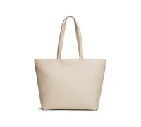 Tragetasche TOMMY HILFIGER "TH LOGOTAPE TOTE", Damen, Gr. B/H/T: 42cm x 30cm x 17cm, beige, Lederimitat, Taschen, Damen Shopper, Umhängetasche mit Logoschriftzug (76514565-0) beige