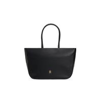 Tragetasche TOMMY HILFIGER "TH LOGOTAPE TOTE", Damen, Gr. B/H/T: 43cm x 28cm x 14cm, schwarz, Lederimitat, Taschen, Damen Shopper, Handtasche mit goldfarbenem TH-Detail (69281818-0) schwarz