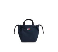 Tragetasche TOMMY JEANS "TJW ESS DAILY MINI TOTE", Damen, Gr. B/H/T: 34cm x 18cm x 12cm, dunkelblau, Textil, Taschen, Damen Handtasche mit Kordelzug (12947219-0) dunkelblau