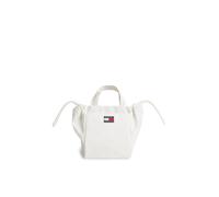 Tragetasche TOMMY JEANS "TJW ESS DAILY MINI TOTE", Damen, Gr. B/H/T: 34cm x 18cm x 12cm, ivory, Textil, unifarben, Taschen, Damen Handtasche mit Kordelzug (40746244-0) ivory