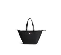 Tragetasche TOMMY JEANS "TJW ESS DAILY TOTE", Damen, Gr. B/H/T: 50cm x 33cm x 21cm, schwarz, Textil, unifarben, Taschen, Damen Handtasche, Shopper mit Logoflagge (62342056-0) schwarz