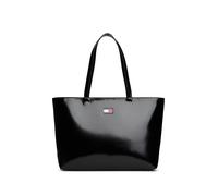 Tragetasche TOMMY JEANS "TJW MUST TOTE", Damen, Gr. B/H/T: 34cm x 26cm x 13cm, schwarz, Lederimitat, Taschen, Damen Schultertasche, Shopper mit typischer Logoflag (69494968-0) schwarz