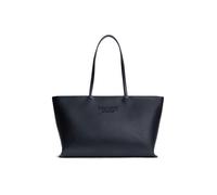 Tragetasche TOMMY JEANS "TJW MUST TOTE", Damen, Gr. B/H/T: 47cm x 25cm x 14,5cm, schwarz, Lederimitat, unifarben, Taschen, Damen Handtasche, Shopper mit Logoschriftzug (99052509-0) schwarz