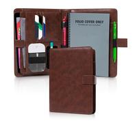 Trailblaze Genuine Leather Folio Cover Compatible with Rocketbook Everlast, Wave, Fusion, Panda, A5 Size Portfolio Organiser with Multiple Pockets, Fits A5 Size Notebook 6 x 8 Inches