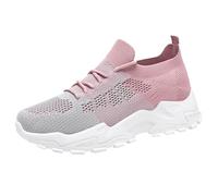 trailrunning schuhe damen Orthopädische Schuhe Sommer Breite Füße Walkingschuhe Sommerschuhe Hallux Valgus Turnschuhe Leicht Barfußschuhe Atmungsaktive Rutschfest damen sneaker sommer Rosa 36