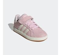Trailrunningschuh ADIDAS SPORTSWEAR "GRAND COURT 00S KIDS", Mädchen, Gr. 28, pink (clear pink, sanftes weiß, gum10), Leder, Textil, Schuhe, Design auf den Spuren des adidas Campus 00, für Kinder & Jug