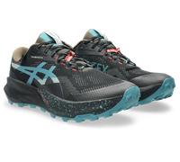 Trailrunningschuh ASICS "TRABUCO 14 Gore-Tex", Herren, Gr. 45, schwarz, misty pine, Synthetik, Schuhe, wasserdicht, profiliertes Gummi-Laufsohlenprofil, mit Schnürung (24127942-45) schwarz, misty pine