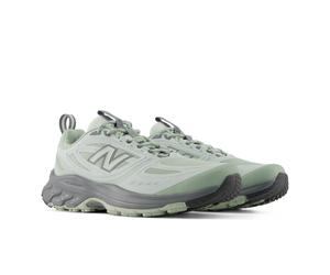 Trailrunningschuh NEW BALANCE "410", Damen, Gr. 41,5, silber moss, slate grau, Synthetik, Textil, Schuhe, für Laufen und Nordic Walking, mit Gummilaufsohle (16083711-41,5) silber moss, slate grau