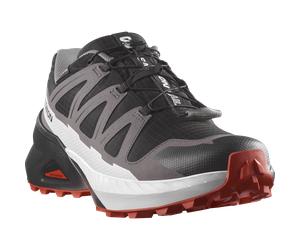 Trailrunningschuh SALOMON "SPEEDCROSS PEAK GORE-TEX", Herren, Gr. 45, schwarz (schwarz, castlerock, cherry tomato), Synthetik, Textil, Schuhe, wasserdicht (11314830-45) schwarz, castlerock, cherry tom