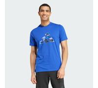 Train Essentials Camo Graphic Logo T-Shirt Semi Lucid Blue M