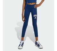 Train Essentials Collegiate Print Kids Leggings Dark Blue / White 140