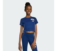 Train Essentials Collegiate Print T-Shirt für Kinder und Teens Dark Blue / White 128